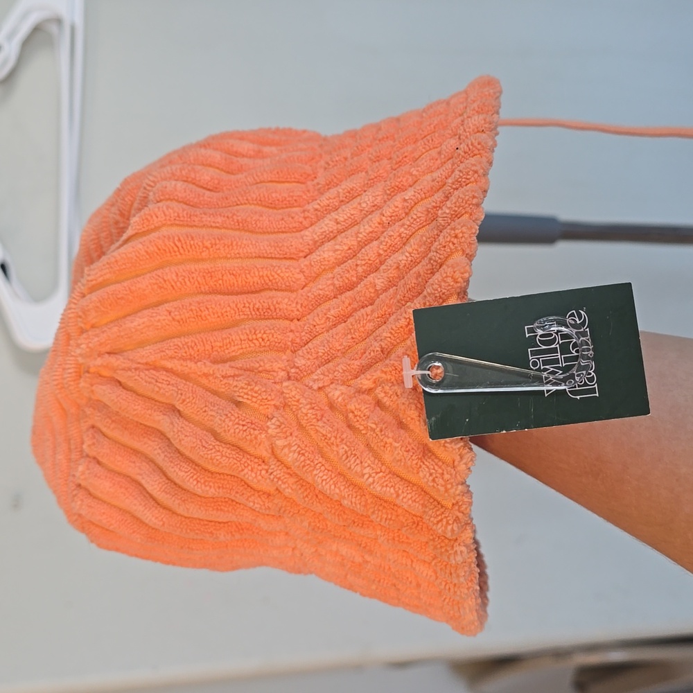 Wild Fable Orange Ribbed Bucket Hat